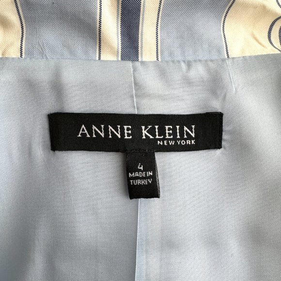 VINTAGE 90's ANNE KLEIN New York made Turkey Fitted 100% Cotton Jacket 4 - NWOT - Picture 9 of 12